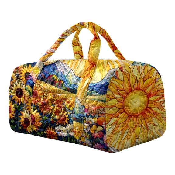 Yopmin Duffel Bags for Traveling Quilted Unisex Vintage Weekend Bags with Handles Travel Accessories for Dating Shopping