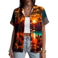 thumbnail image 1 of Yopmin Hawaiian Shirt for Women Palm Tree Print Summer Tropical Hawaiian Blouse Button Down for Beach Vacation Travel Summer, 1 of 7