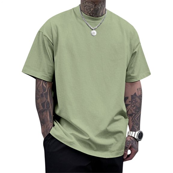 Yopmin Japanese Shirts for Men Crew Neck Dragon Summer Graphic Tees Cotton Casual Tops Short Sleeve for Everyday Wear