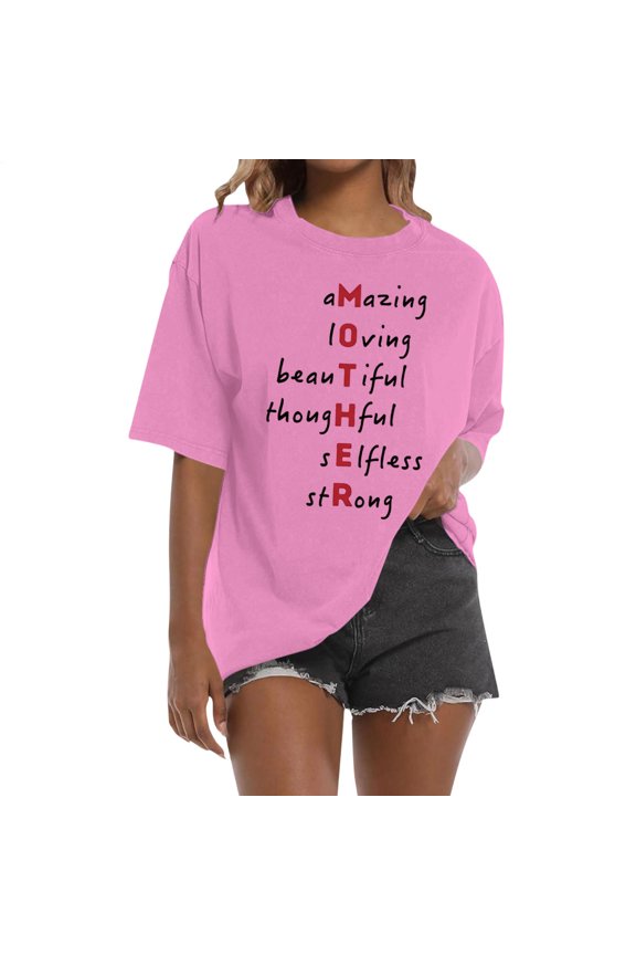 Vintage Washed T Shirt Women Goose Bumps Crewneck Funny Distressed T Shirt Fashion Cotton Tee Daily Wear