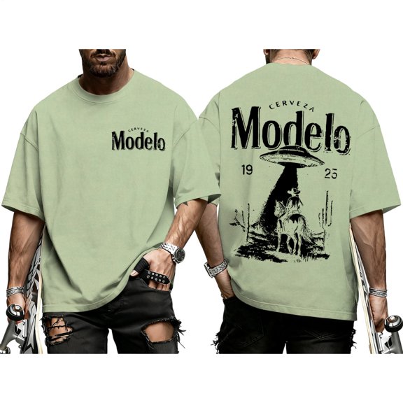 Yopmin Western T Shirts for Men Oversized Crewneck Summer Vintage Western Country Shirts for Daily Wear Workout