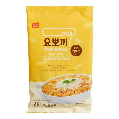 Yopokki Cheese Rabokki Instant Rice Cakes and Noodles Bag 9.2 oz.