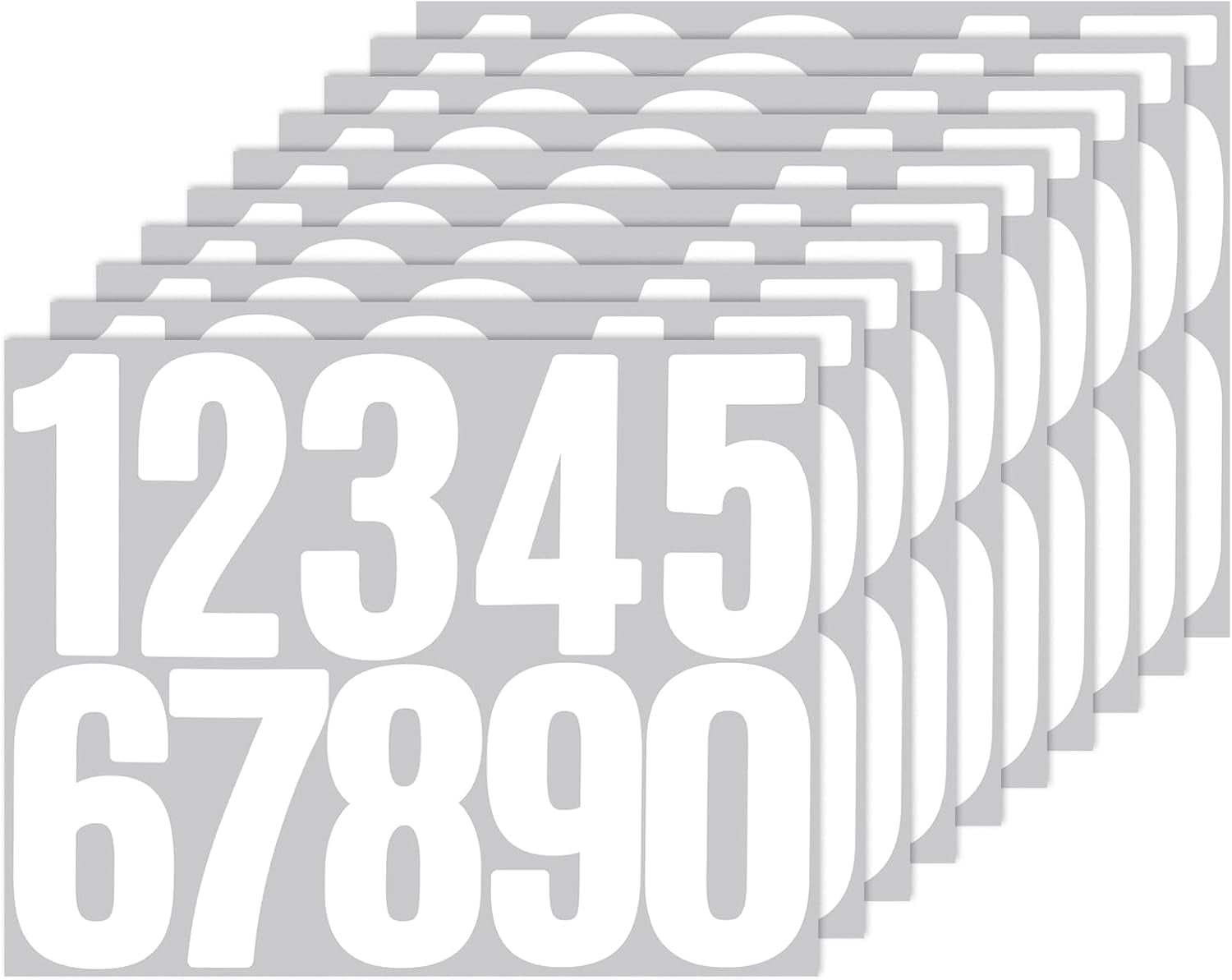 Yoqb 100 Pcs White Mailbox Numbers for Outside, 3 Inch Numbers Sticker ...