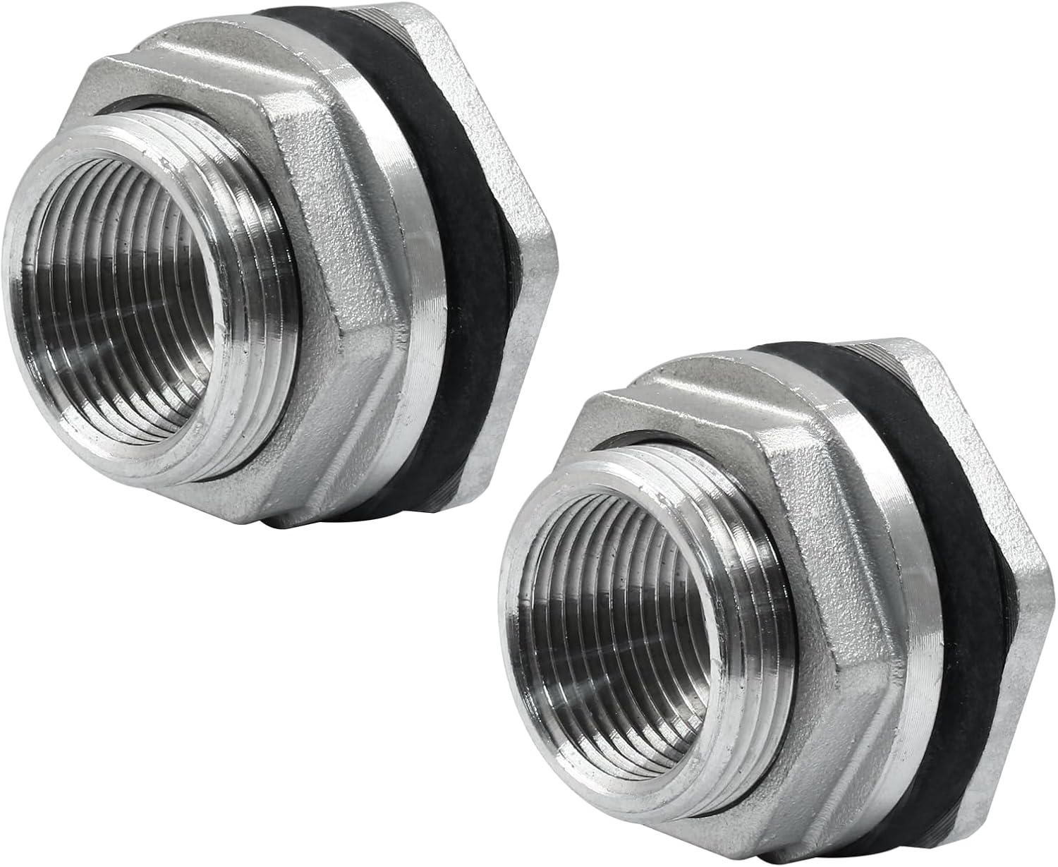 4 Inch Tank Connection Yoqb 2 Pcs Stainless Steel Bulkhead Water Tank Connector 3/4 Inch ...