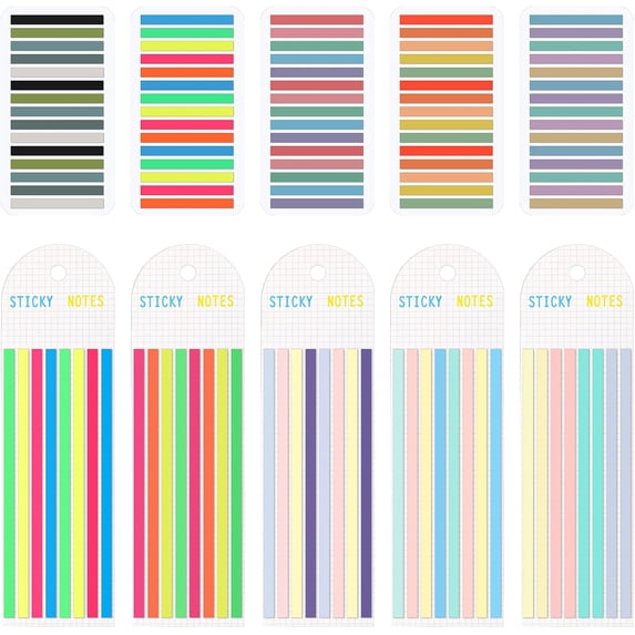 Yoqb 2300 Pcs Highlighter Strips Tabs Transparent Highlighter Tape Reusable Long Highlighting Sticky Tabs Page Markers Index Tabs for Books Office SuppliesA108