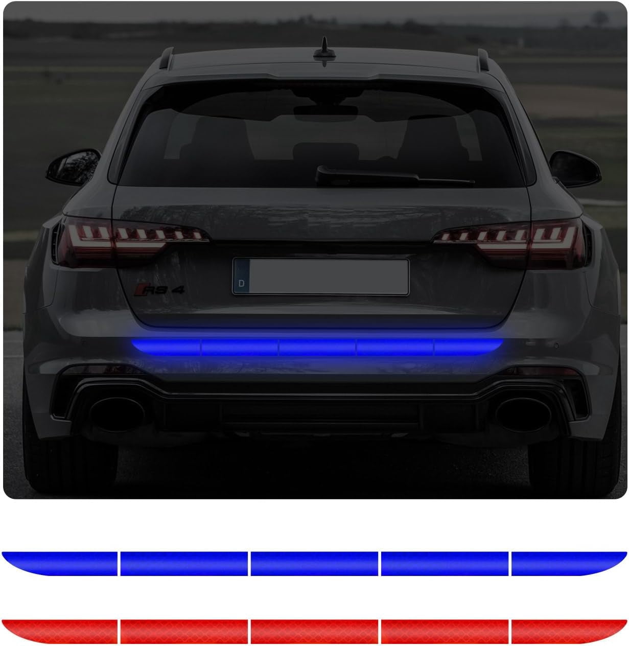 Yoqb 2PCS Car Trunk Reflective Sticker, Night Visibility Auto Rear ...