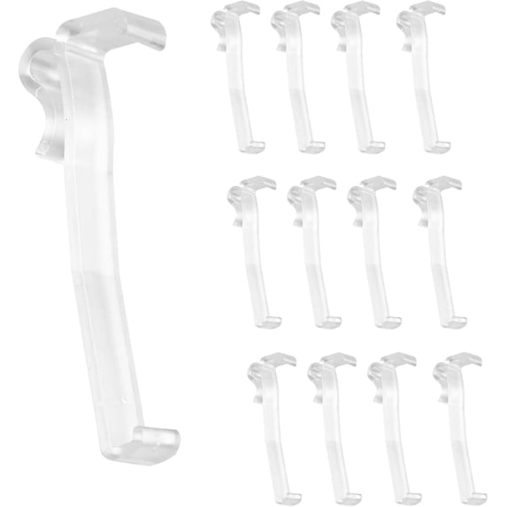 Yoqb 3.5 Inch Clear Plastic Valance Clips (12 Pieces) for Horizontal Blinds A109