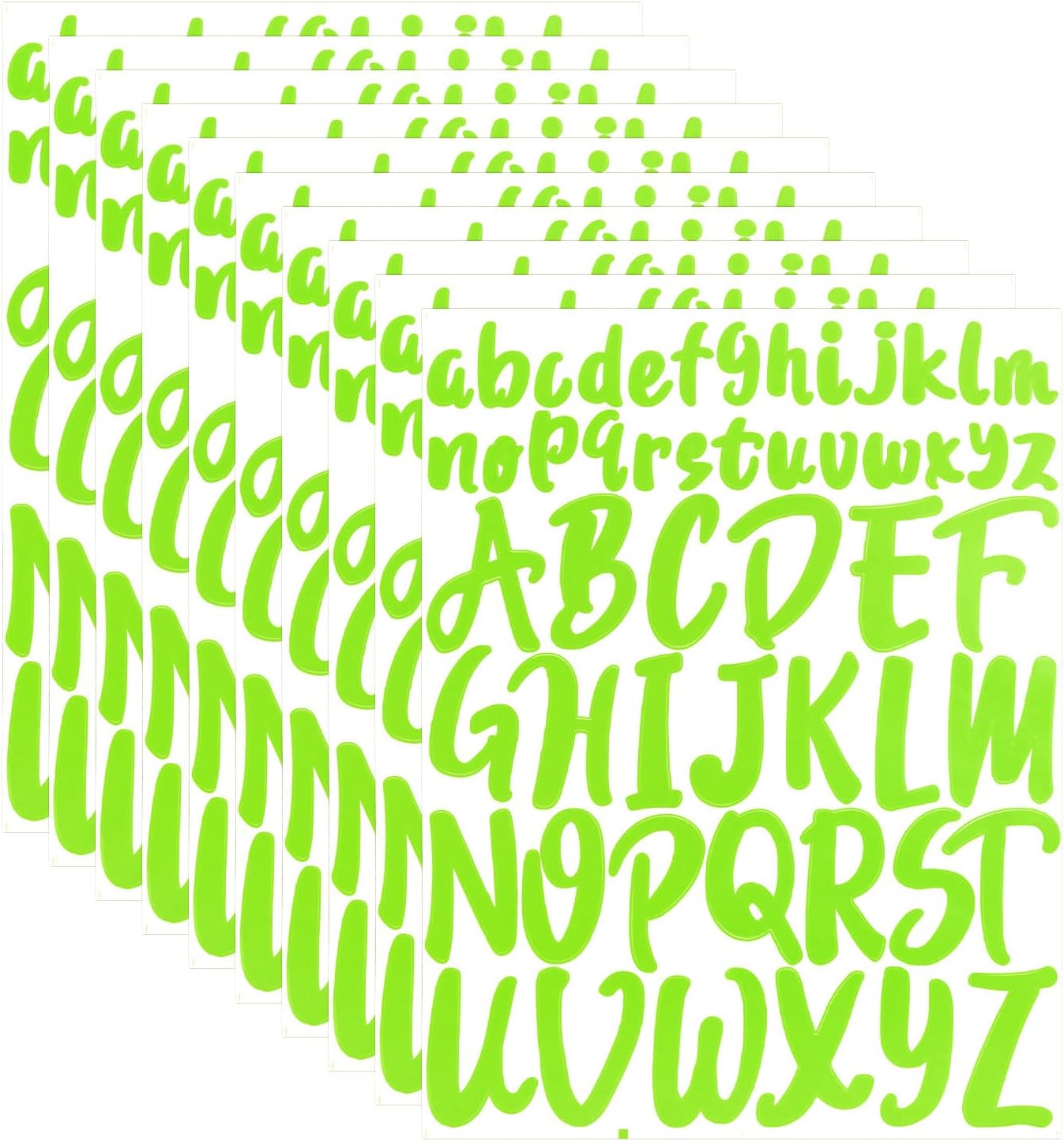 Yoqb 520pcs Vinyl Alphabet Stickers, 10 Sheets 1inch 2inch Capital ...