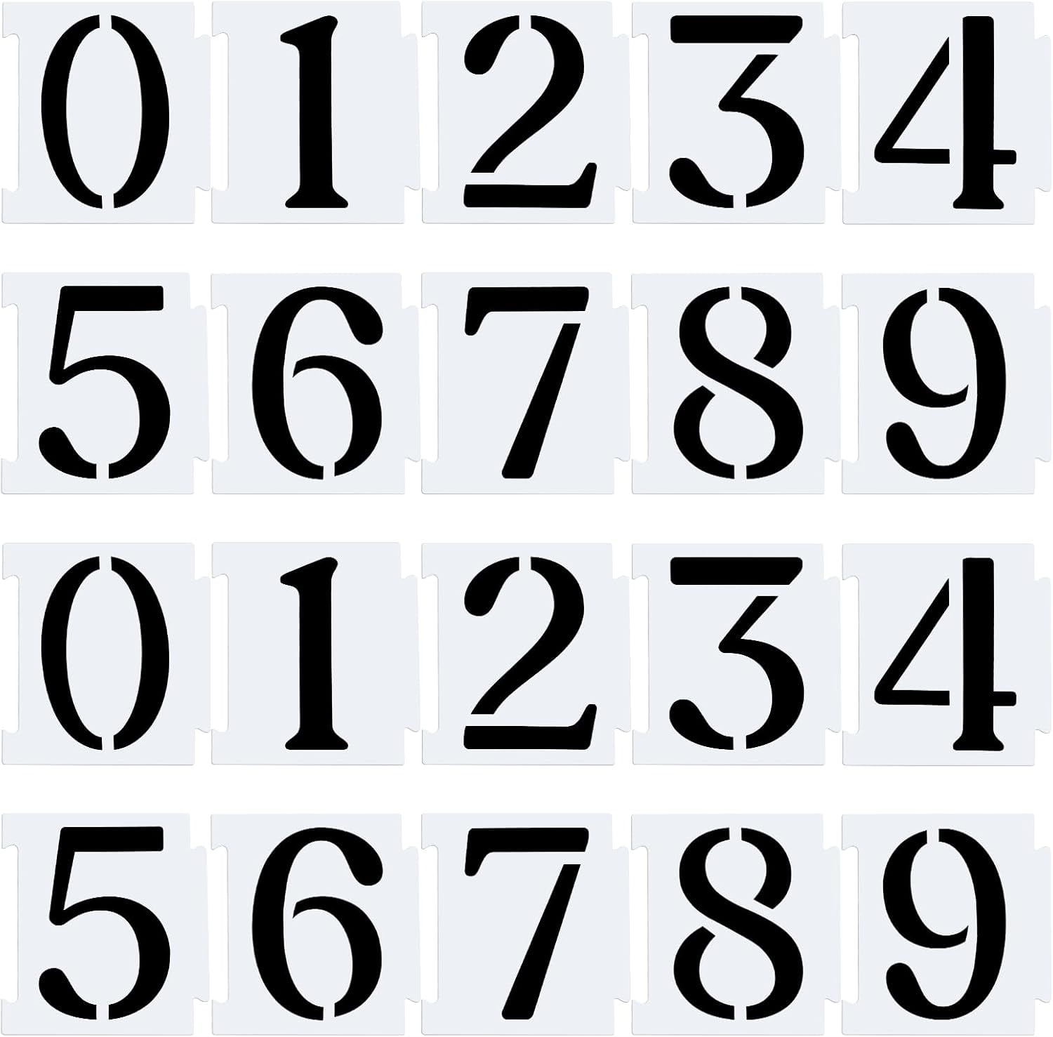Yoqb Curb Stencil Kit 0-9 Address Number Stencils for Address Painting ...