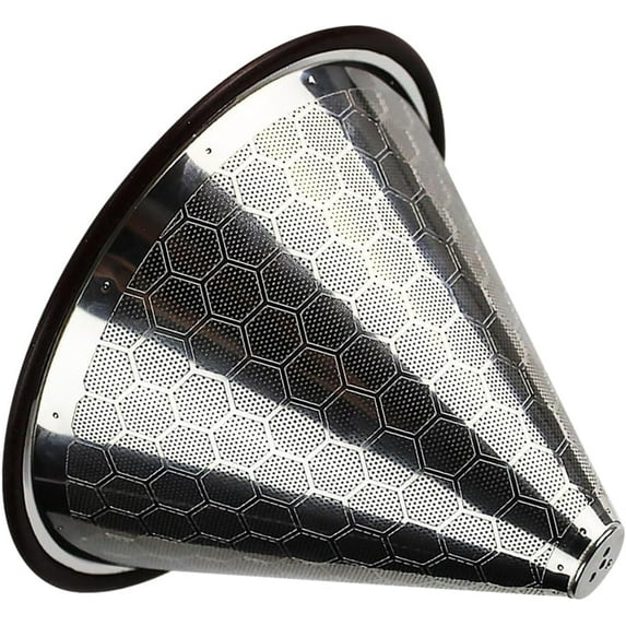 Yoqb Pour Over Coffee Dripper Fit for Chemex, Stainless Steel Coffee Strainer Reusable Coffee Filter Cone Best Coffee Maker And Bar Accessories A109