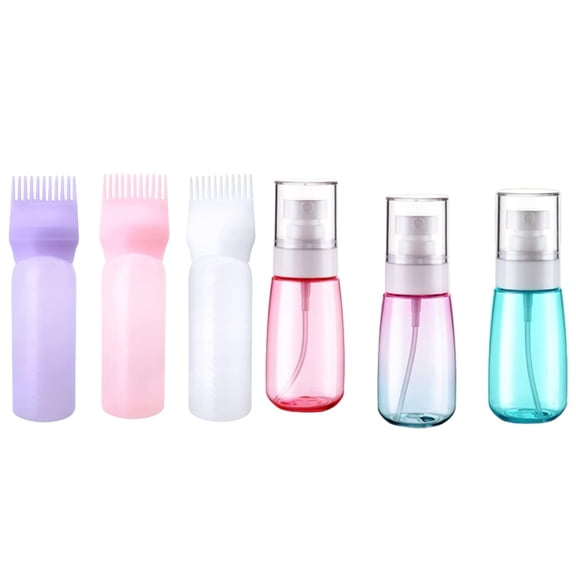 Yoqb Root Comb Applicator Bottle 6 Ounce Hair Dye Applicator Brush 3 Pack Applicator Bottle 2oz 60ml 3 Pack Leak Proof Travel Spray Bottle A1015
