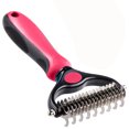 thumbnail image 1 of Yorcoten Pet Grooming Hair Brush Supplies , Double Sided Shedding and Dematting Undercoat Rake Slicker Comb for Long Short Haired Cats Dog Bath Accessories Stuff , Extra Wide(Pink), 1 of 8