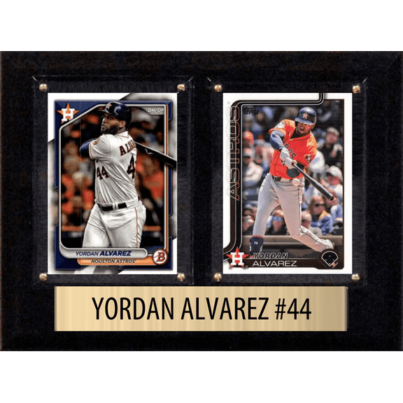 Yordan Alvarez Houston Astros 2026 2025 2024 Topps Bowman 2 Card Plaque 6x8