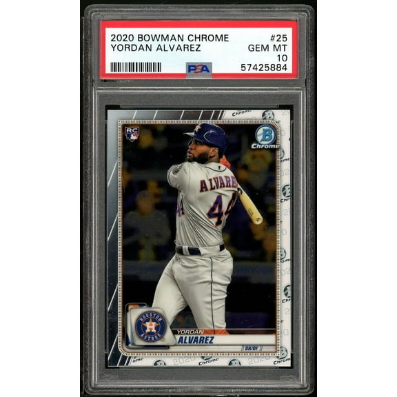 Yordan Alvarez Rookie Card 2020 Bowman Chrome #25 PSA 10
