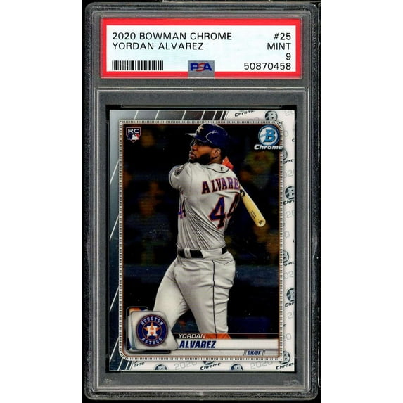 Yordan Alvarez Rookie Card 2020 Bowman Chrome #25