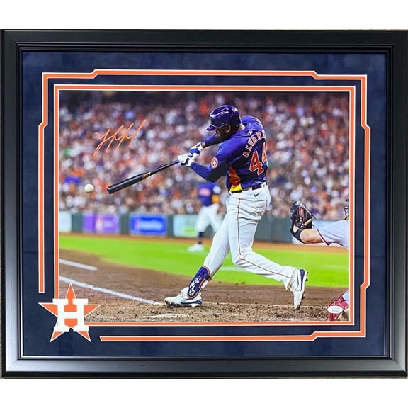 Yordan Alvarez Signed Autographed Framed 16x20 Photo JSA Authentication 2 Astros