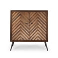 thumbnail image 1 of Yordani Mid-Century Modern Handcrafted Mango Wood Sideboard, Dark Brown, 1 of 12