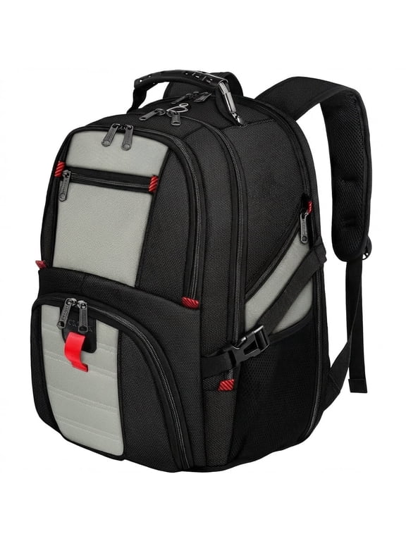 Extra Large Travel Backpack for Men Women, Airline Approved Business Laptop Computer School Bag with Luggage Strap, 30L