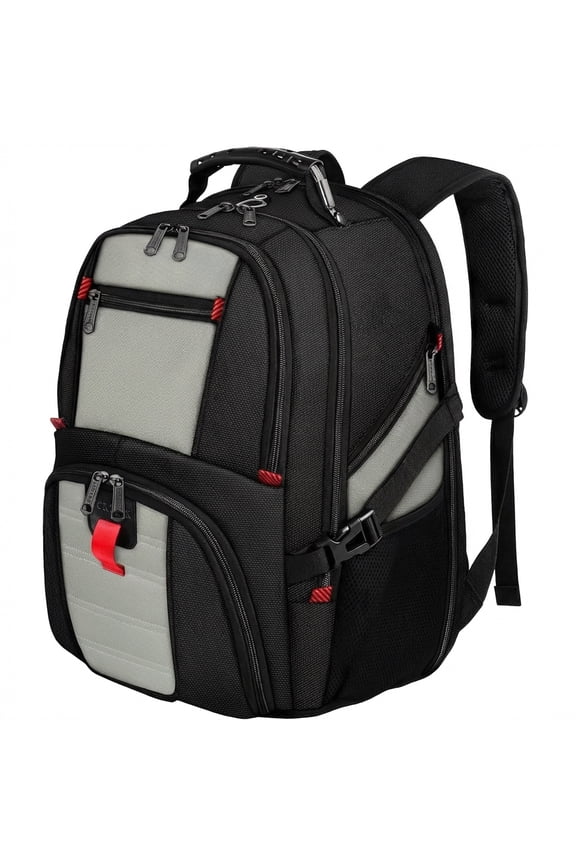 Extra Large Travel Backpack for Men Women, Airline Approved Business Laptop Computer School Bag with Luggage Strap, 30L