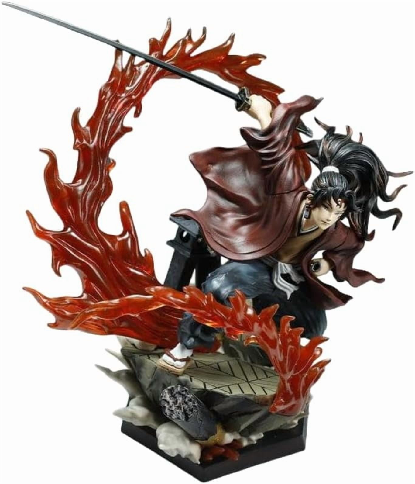Yoriichi Figure, Fighting Tsugikuni Yoriichi Figurine 30cm/11.8inch Handmade PVC Anime Cartoon Character Model Statue Collectible Craft Gift
