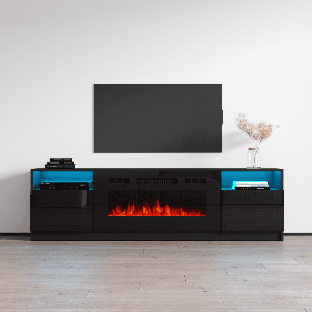 York 02 Fireplace TV Stand for TVs up to 90