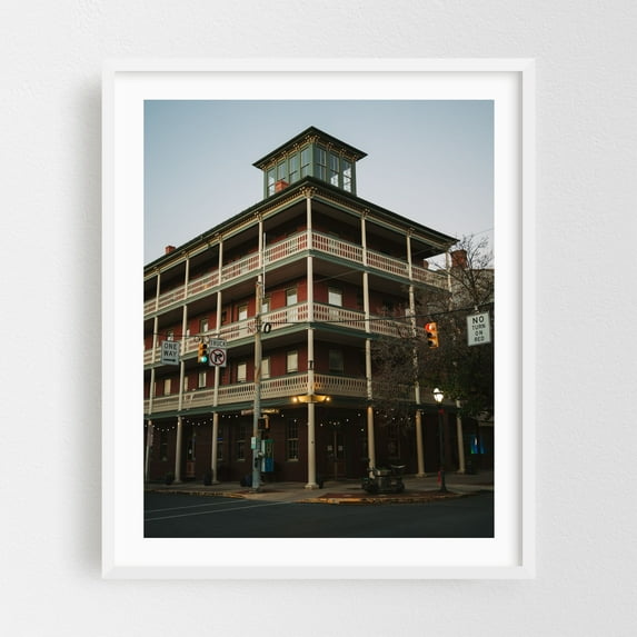 York Architectural 02 - York Pennsylvania Photography Architecture Vintage Street Photography City Travel Poster White Framed Wall Art Print 18 x 24 inches
