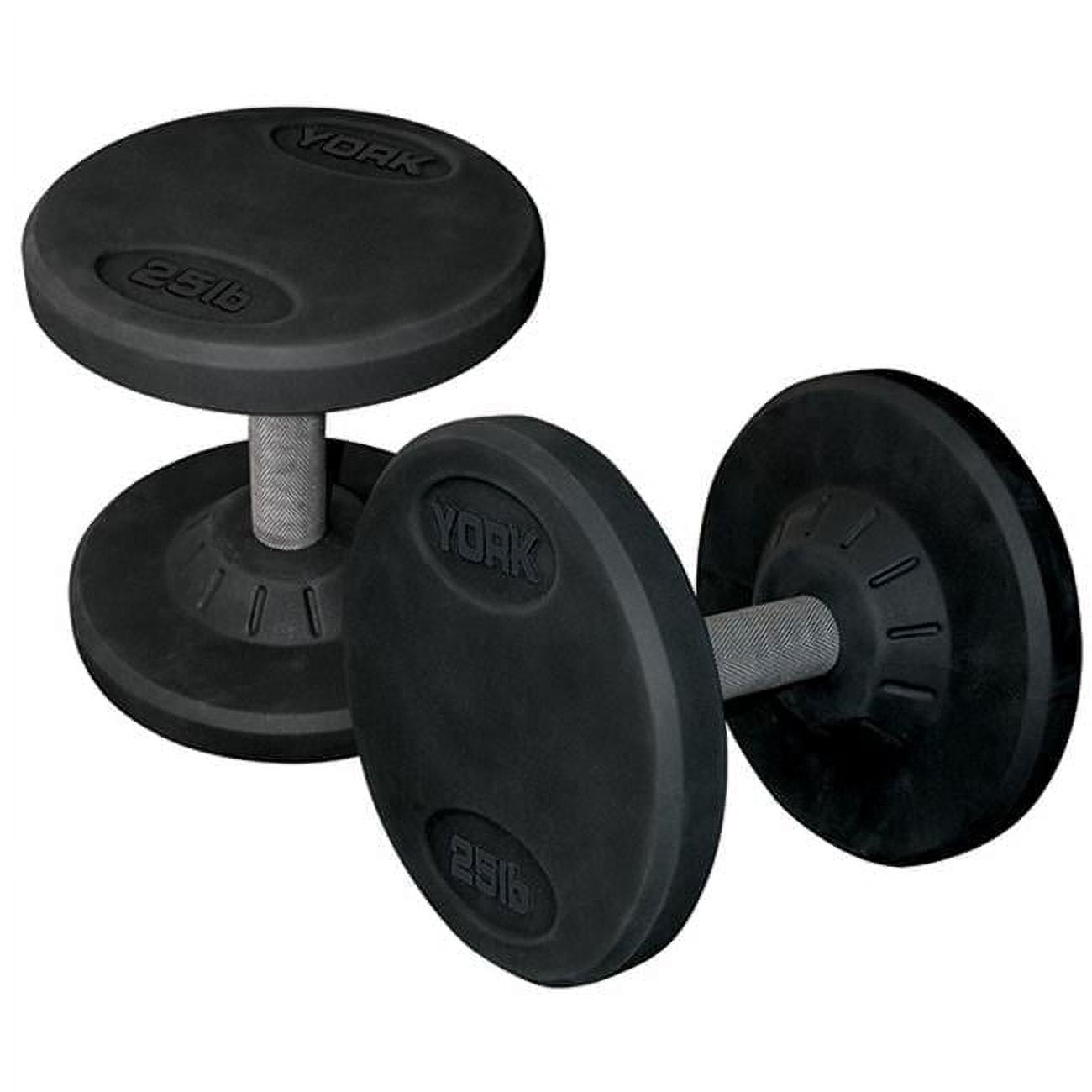 York Barbell 26128 Rubber Pro Style Dumbbell, Set of 2 - 145 lbs