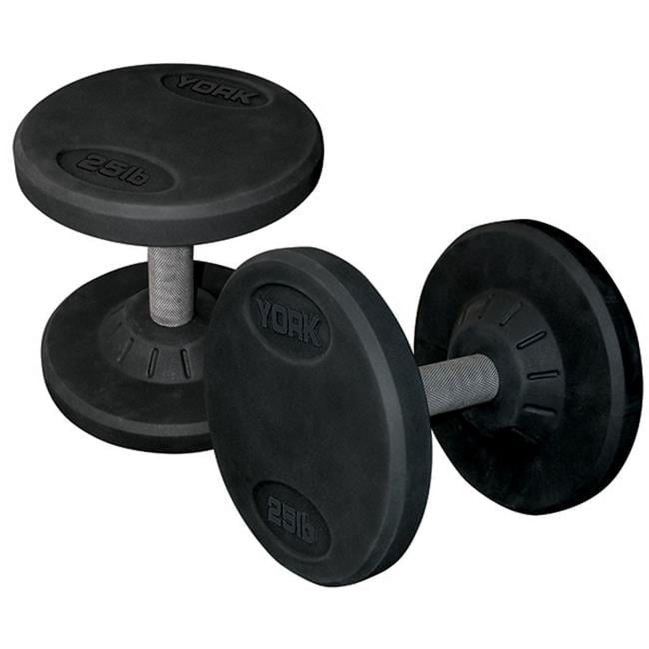 York Barbell 26130 Rubber Pro Style Dumbbell, Set of 20 - 5 to 50 lbs