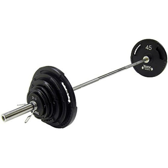York Barbell 2898 G2 Dual Grip Thin Line Cast Iron Set- 300 lbs