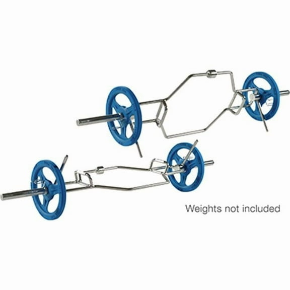 York Barbell 32033 International Multi Hex Dead Lift Shrug Bar with Hi-Lo Handles & Rock