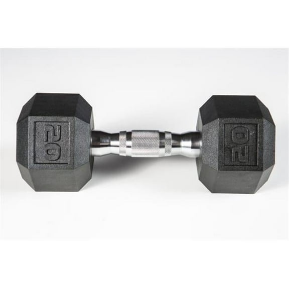 York Barbell 37007 York Premium Pvc Hex Dumbbell with Chrome Ergo Handle -20 lbs