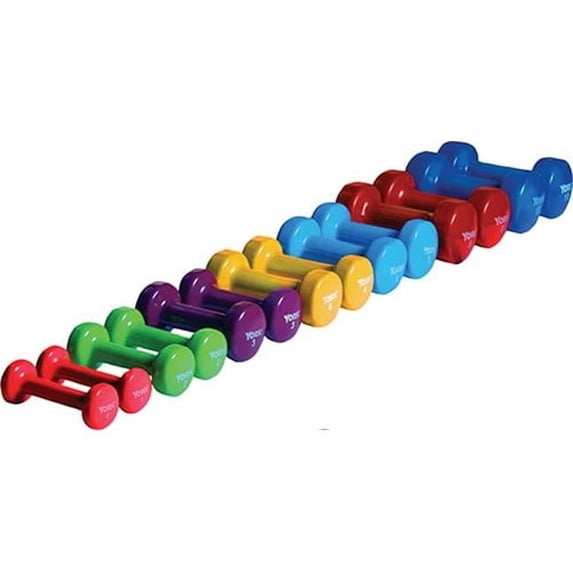 York Barbell Vinyl Fitbell, Grape - 3 lbs