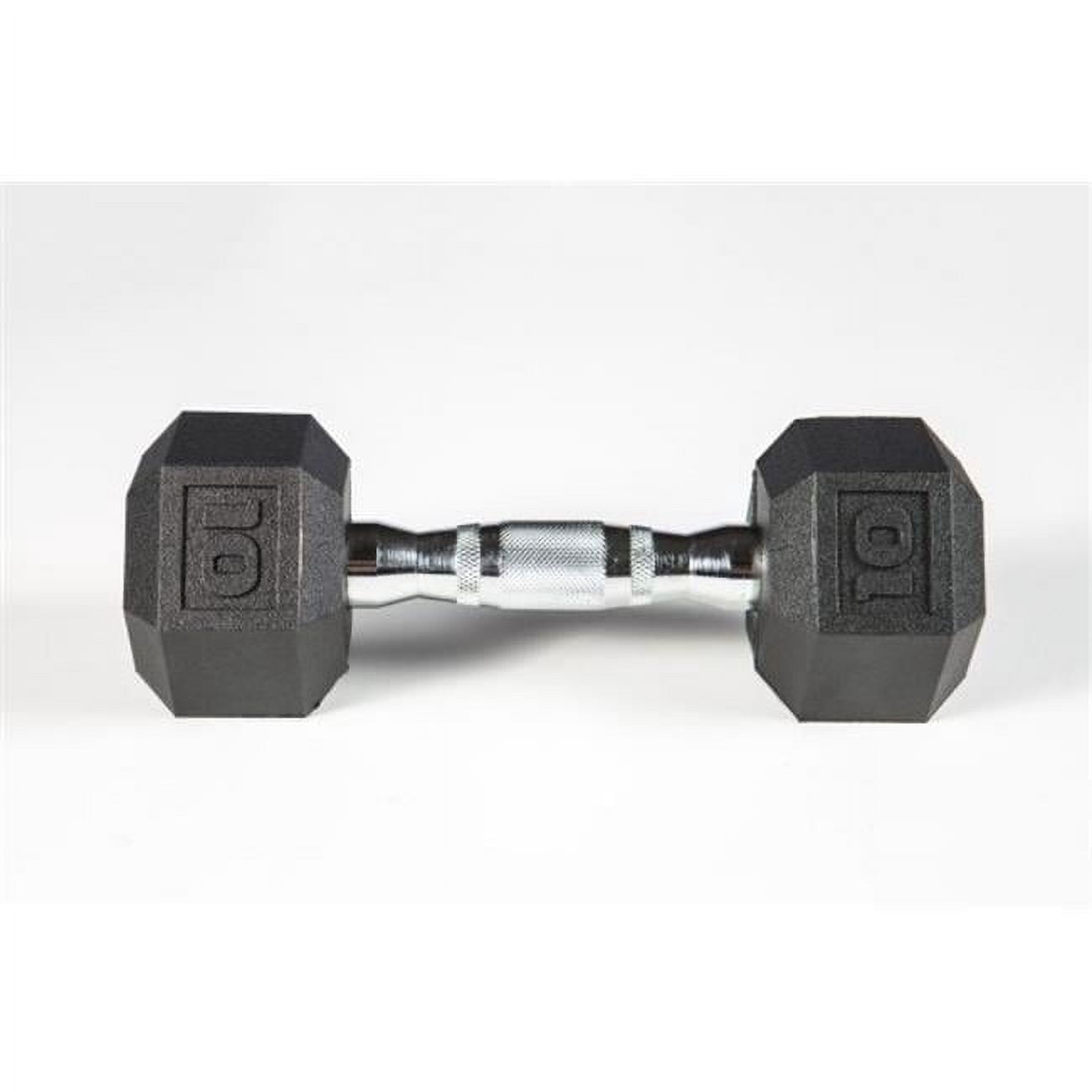 York Barbell  York Premium Pvc Hex Dumbbell with Chrome Ergo Handle - 10 lbs