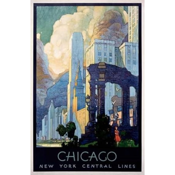 York Central Lines / Chicago Poster Print by Leslie Ragan