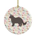 thumbnail image 1 of York Chocolate #2 Cat Christmas Ceramic Ornament 2.8 in x 2.8 in, 1 of 3
