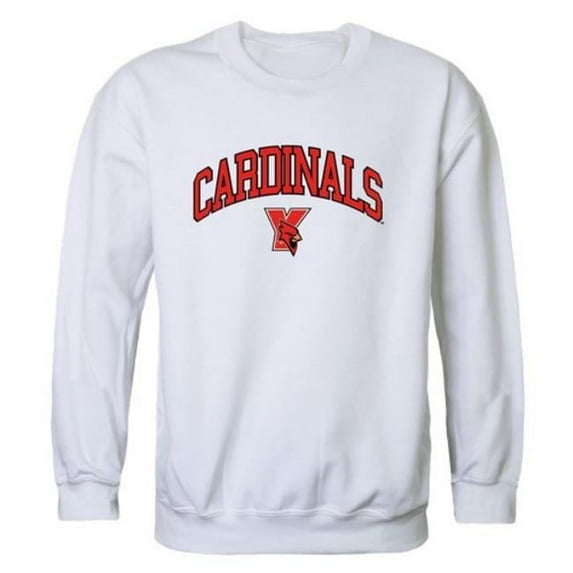 York College Cardinals Campus Crewneck Sweatshirt, White - Large