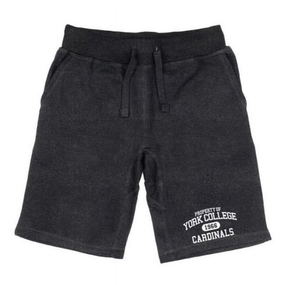 York College Cardinals Property Shorts, Heather Charcoal - 2XL