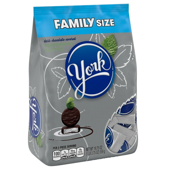 York Dark Chocolate Peppermint Patties Family Size, 19.75 Oz.