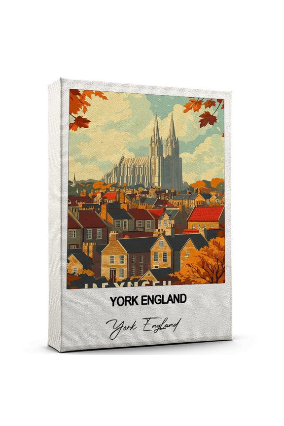 York England Travel Poster Canvas York England Canvas Unique Gift Idea for Home, Office, or Living Space