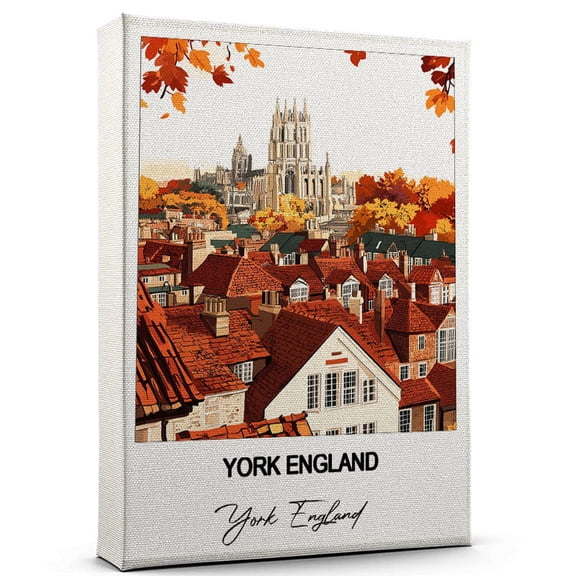 York England Travel Poster Canvas  York England Canvas  Unique Gift Idea for Home, Office, or Living Space