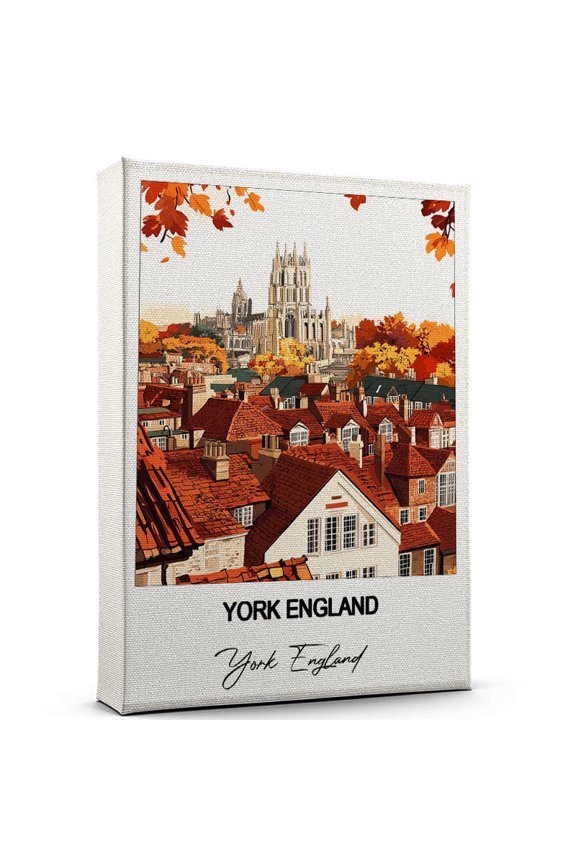 York England Travel Poster Canvas York England Canvas Unique Gift Idea for Home, Office, or Living Space