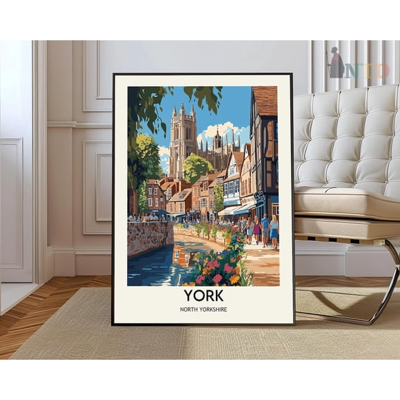 York England Travel Print UK City Wall Art North Yorkshire Decor York Minster Unframed Paper Print