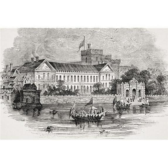 York House London England Birthplace of Sir Francis Bacon From Old Englands Worthies by Lord Brougham & Others Published London Circa 1880s Poster Print, 17 x 11