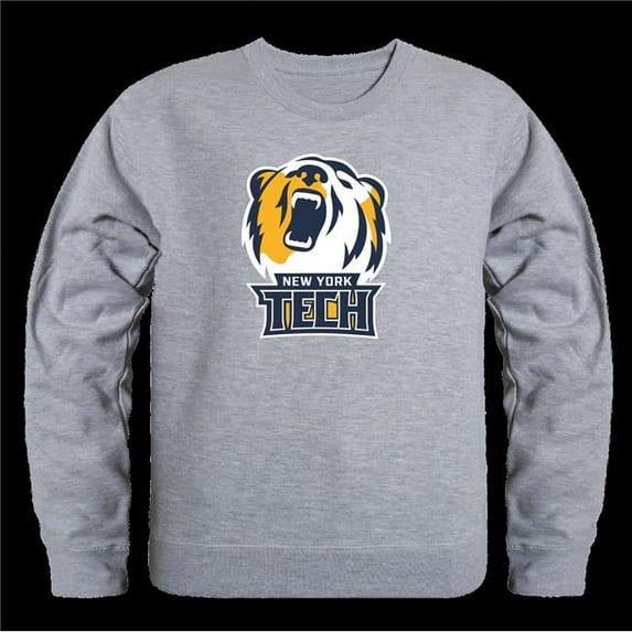 York Institute of Technology Bears Campus Crewneck Sweatshirt, Heather Grey - Extra Large