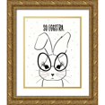 thumbnail image 1 of York, Leah 12x14 Gold Ornate Wood Framed with Double Matting Museum Art Print Titled - Funny Bunny II, 1 of 4