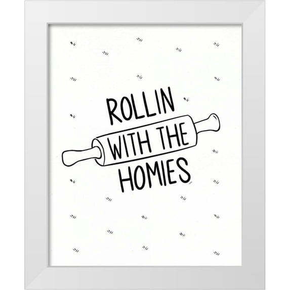 York, Leah 12x14 White Modern Wood Framed Museum Art Print Titled - Kitchen Etiquette VI