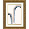thumbnail image 1 of York, Leah 13x18 Gold Ornate Wood Framed with Double Matting Museum Art Print Titled - Rainbow II Blue, 1 of 4