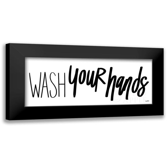 York, Leah 14x8 Black Modern Framed Museum Art Print Titled - Bathroom Etiquette XI