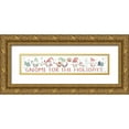 thumbnail image 1 of York, Leah 18x7 Gold Ornate Wood Framed with Double Matting Museum Art Print Titled - Woodland Wonders Gnomes, 1 of 4
