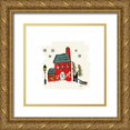 thumbnail image 1 of York, Leah 20x20 Gold Ornate Wood Framed with Double Matting Museum Art Print Titled - Winter Village IV, 1 of 4